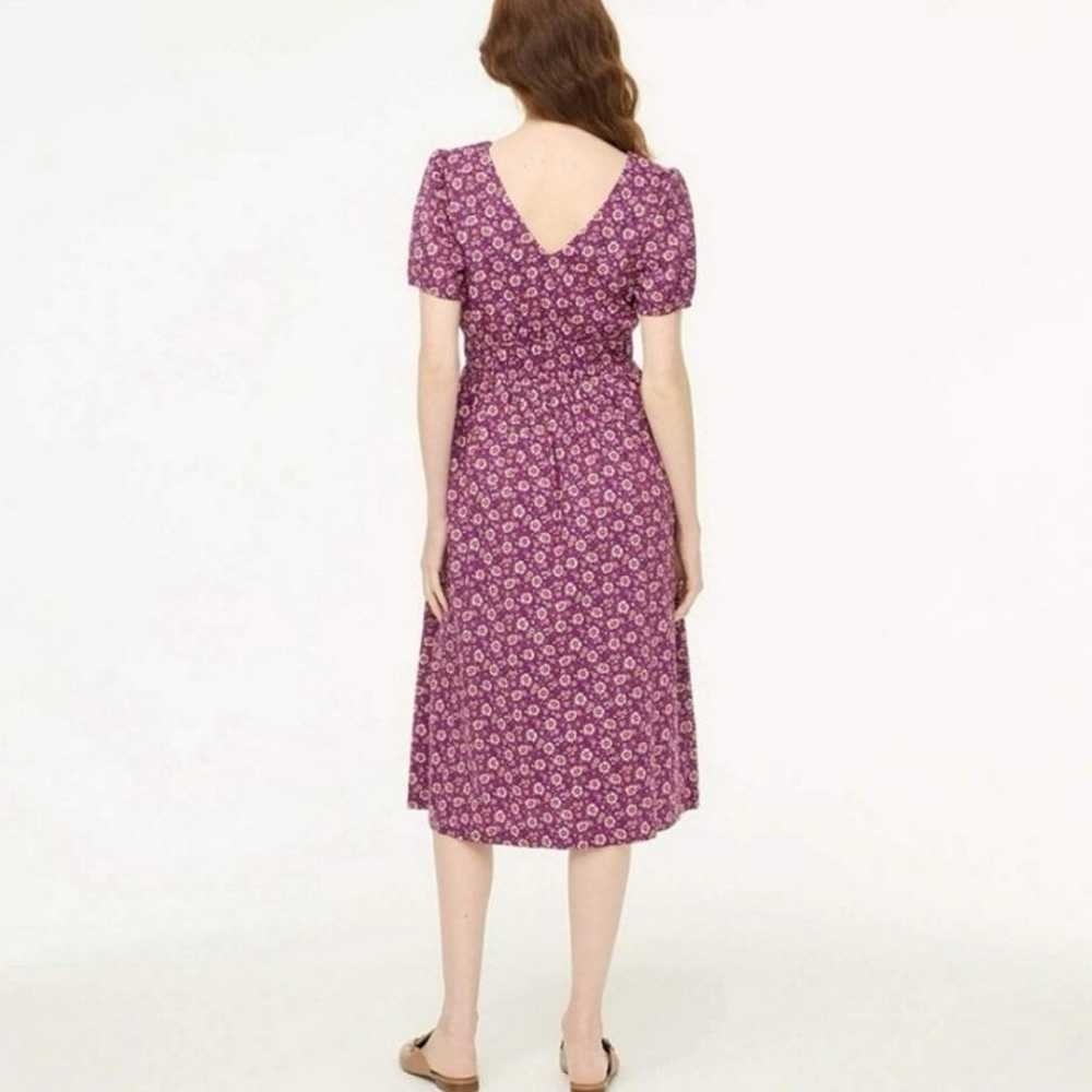 J.Crew Factory Smocked Waist Poplin Floral Midi Dress - Picture 2 of 4